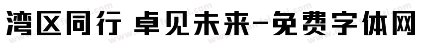湾区同行 卓见未来字体转换